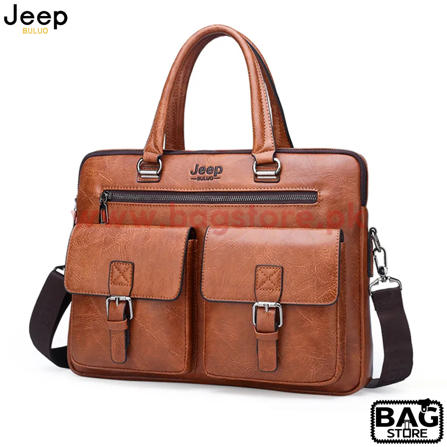JEEP BULUO Briefcase Bags For Men & Women Business Fashion Office Work ...
